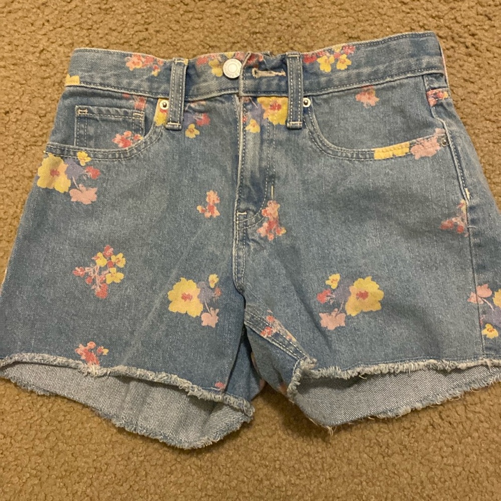 Floral Denim Shorts
